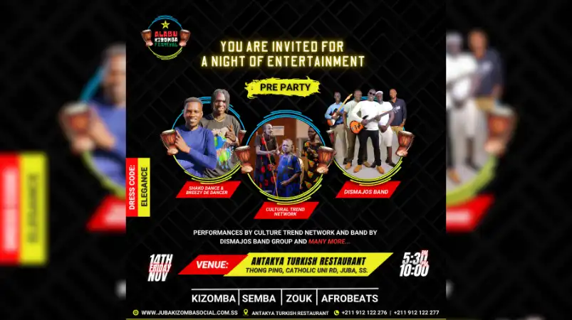 1st AKF 2025 Preparty poster Juba Kizomba Social Juba Kizomba Social